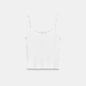 Zara Seamless Rib Bow Crop Top